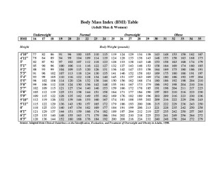 36 Free BMI Chart Templates (for Women, Men or Kids) ᐅ Template Lab