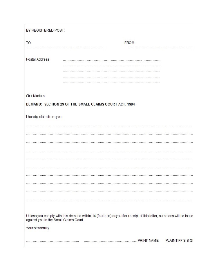 40 Best Demand Letter Templates (Free Samples) ᐅ TemplateLab