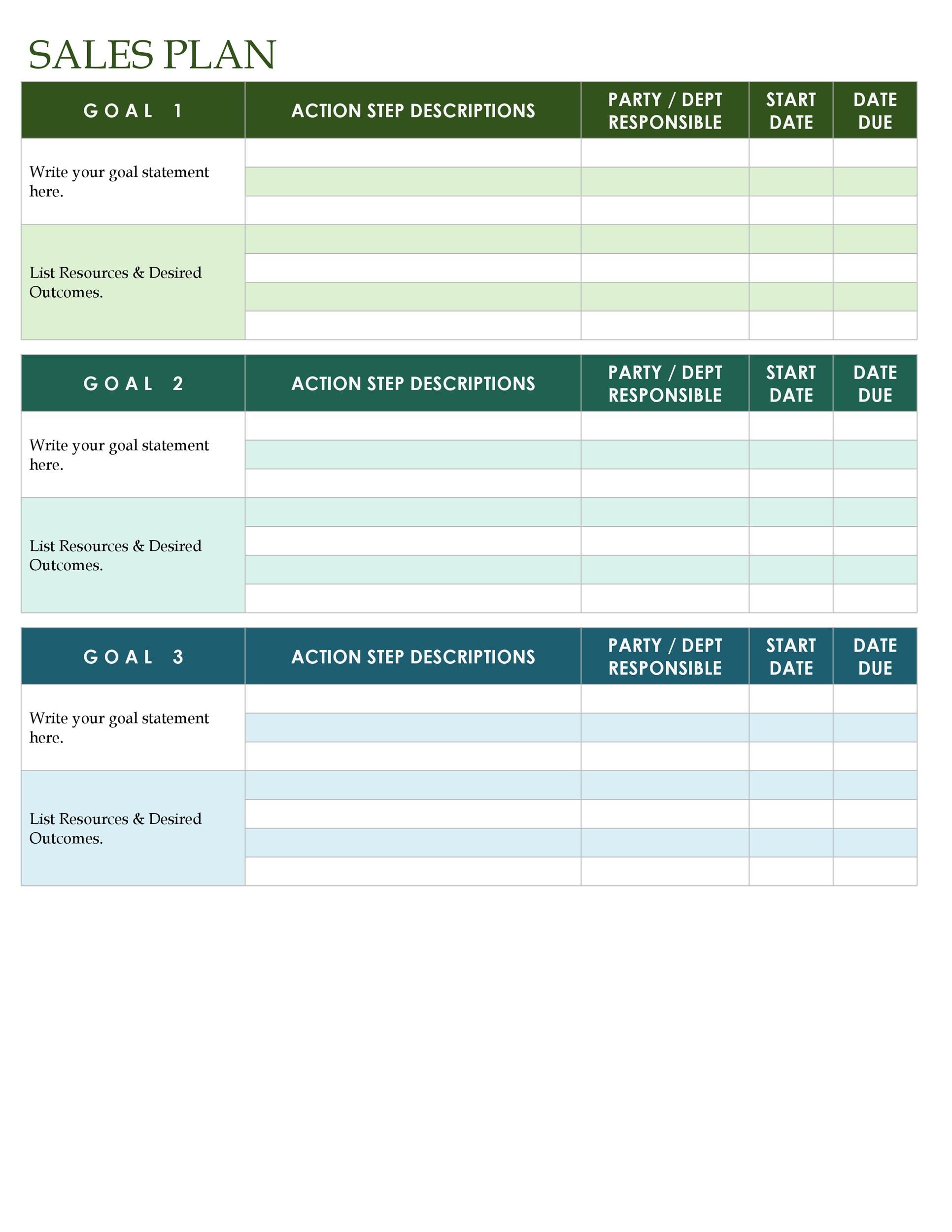 Blue Sheet Sales Template