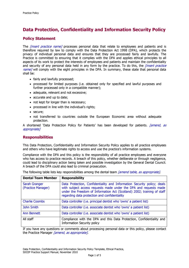 42 Information Security Policy Templates [Cyber Security] ᐅ TemplateLab