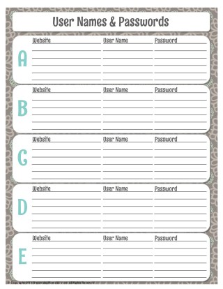 33 Best Password List Templates (Word, Excel & PDF) ᐅ TemplateLab