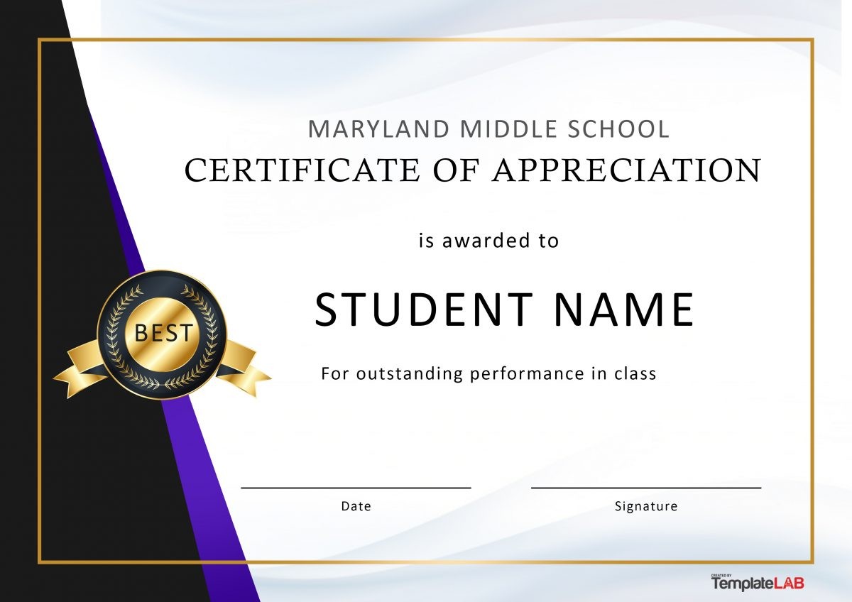 26 Free Certificate of Appreciation Templates and Letters