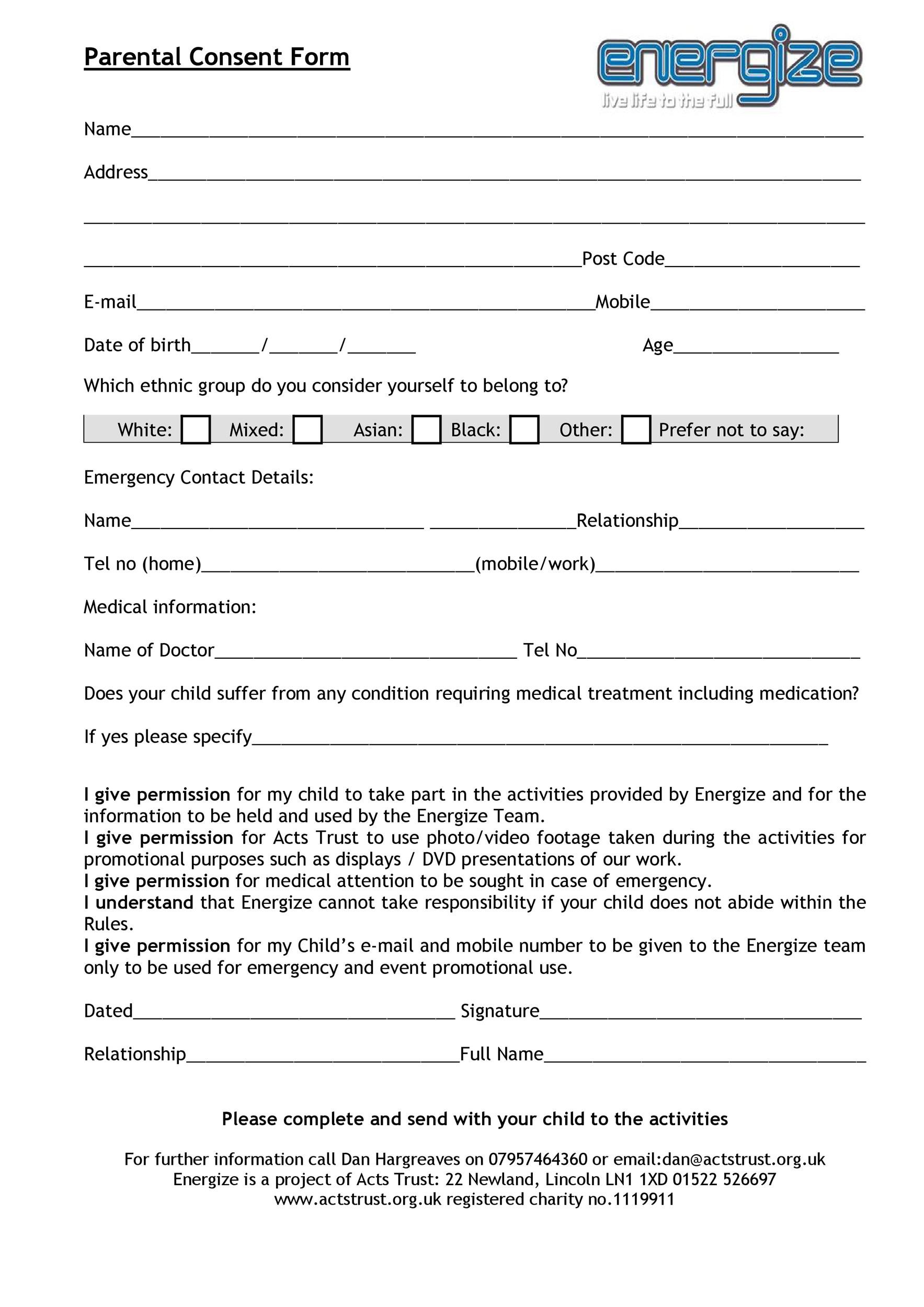 Informed Consent Form Template Psychology