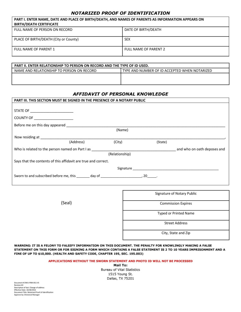 48 Free Affidavit of Identity Forms (MS Word) ᐅ TemplateLab
