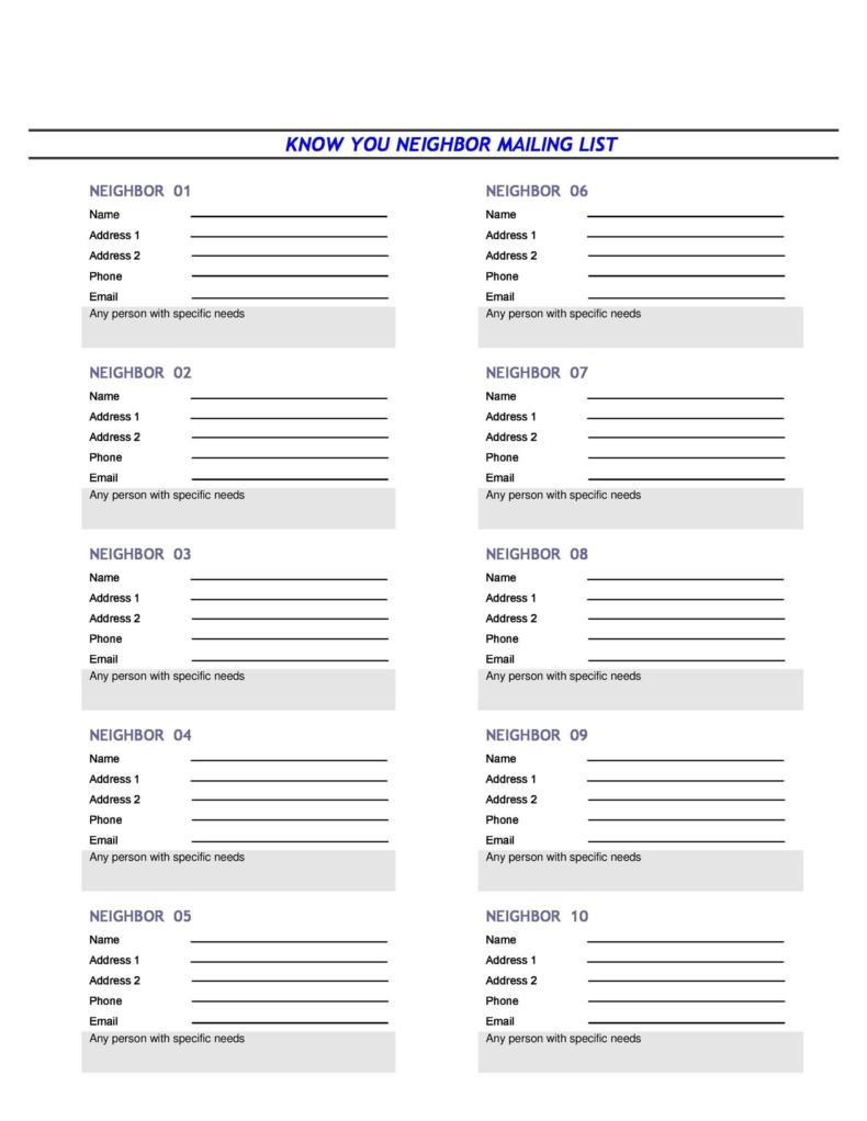 37 Free Email List Templates (PDF, MS Word & Excel) ᐅ TemplateLab