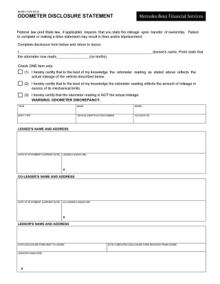 49 Free Odometer Disclosure Statements (All States) ᐅ TemplateLab
