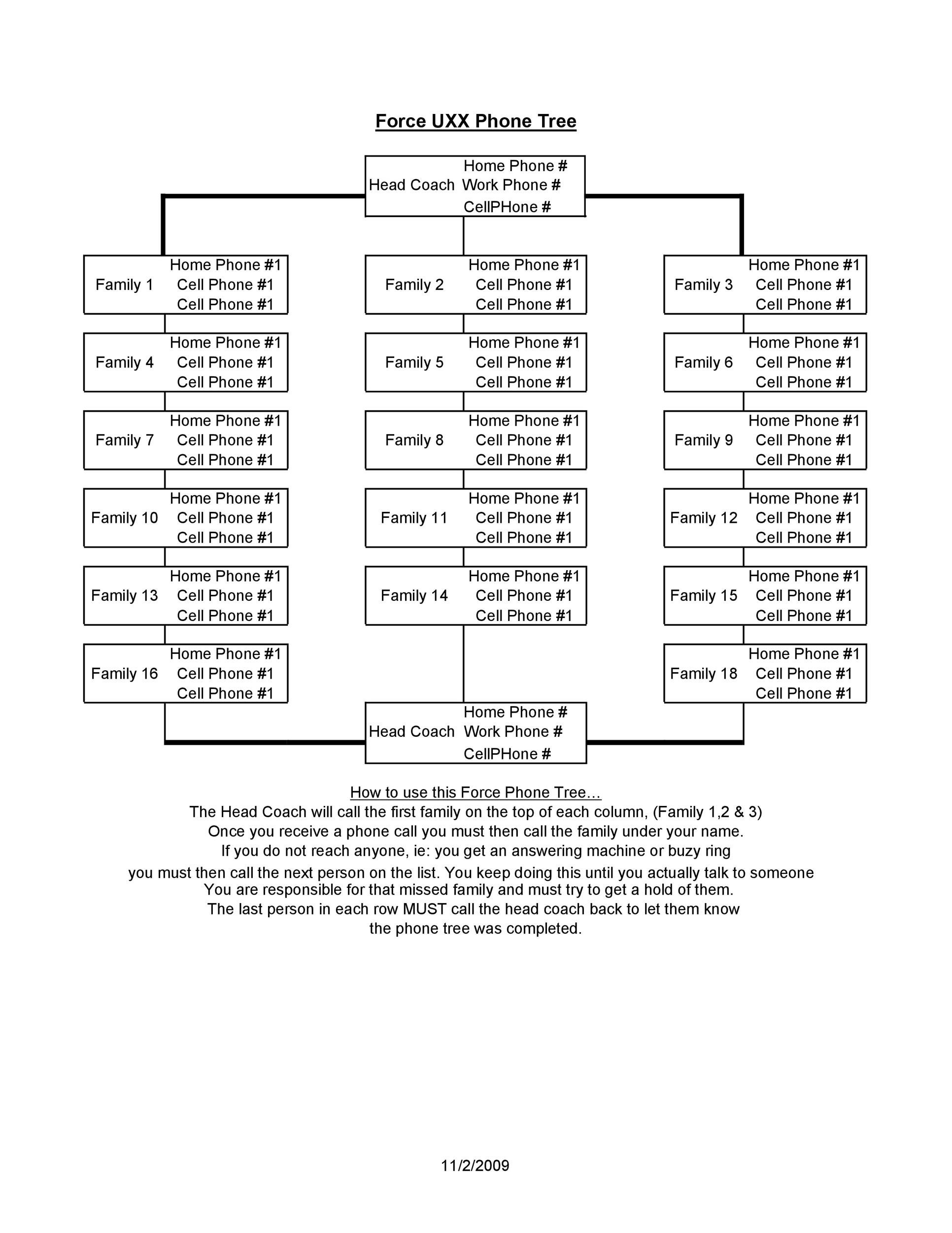 50 Free Phone Tree Templates (MS Word & Excel) ᐅ TemplateLab