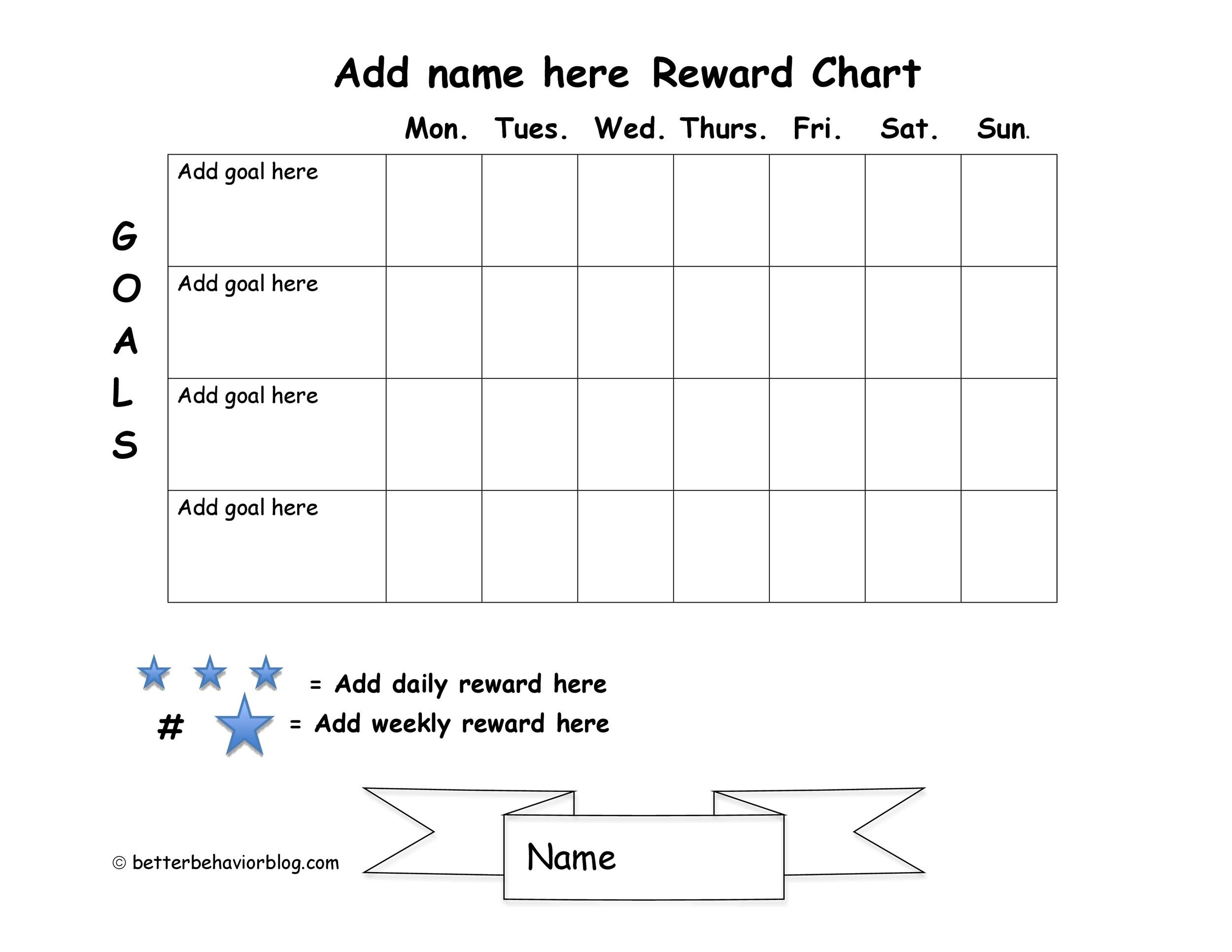 44 Printable Reward Charts for Kids (PDF, Excel & Word)