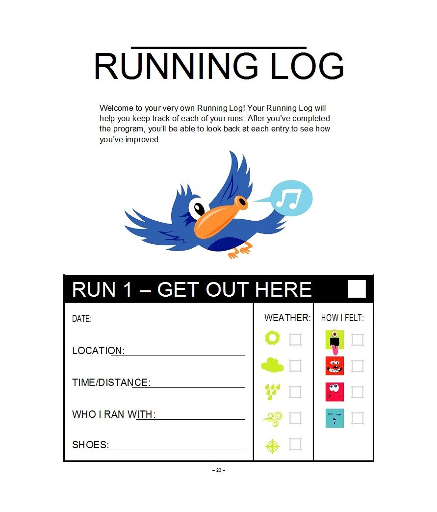 49 Handy Running Log Templates (+Walking Charts) ᐅ TemplateLab
