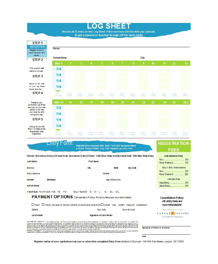 49 Handy Running Log Templates (+Walking Charts) ᐅ TemplateLab