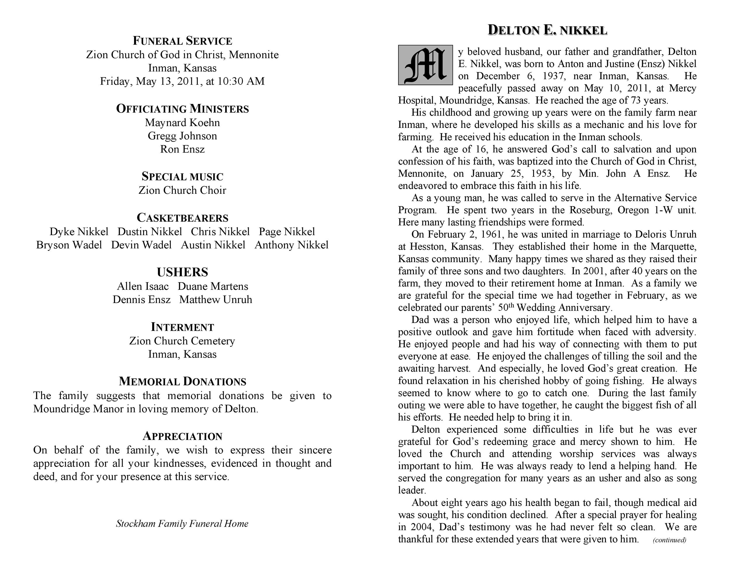 47 Free Funeral Program Templates (in Word format) ᐅ TemplateLab