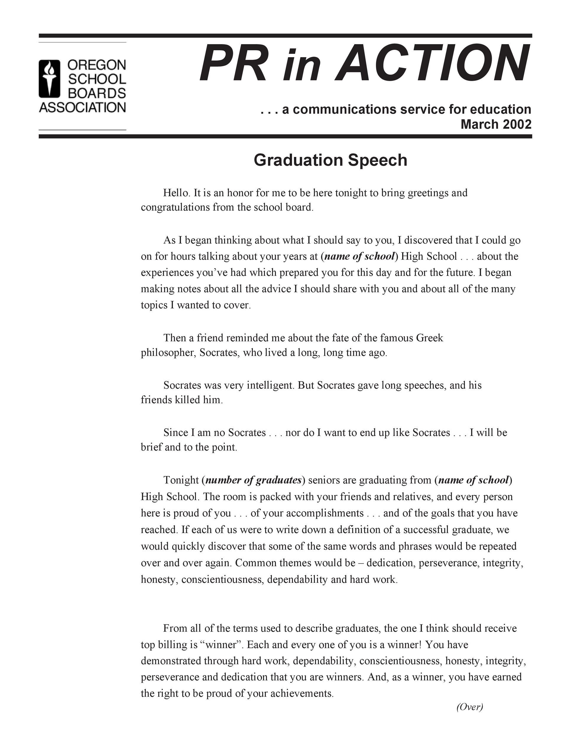 50 Top Graduation Speech Ideas (& Examples) ᐅ TemplateLab