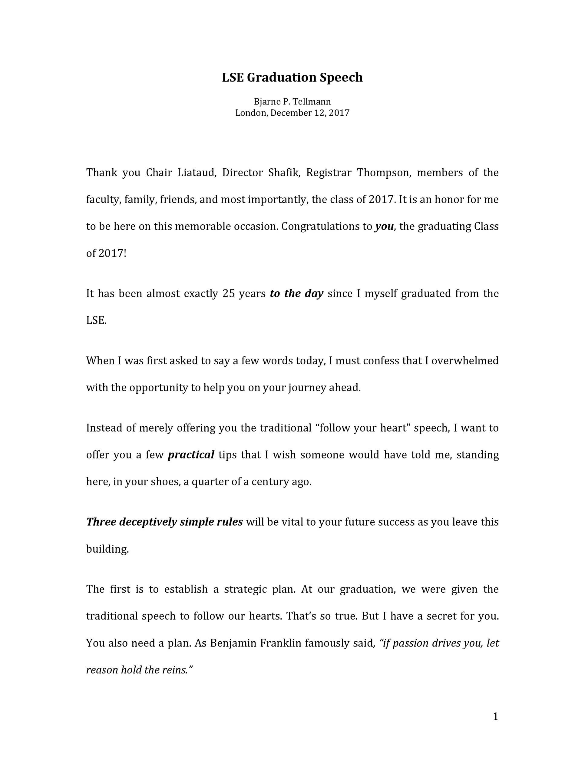 50 Top Graduation Speech Ideas (& Examples) ᐅ TemplateLab