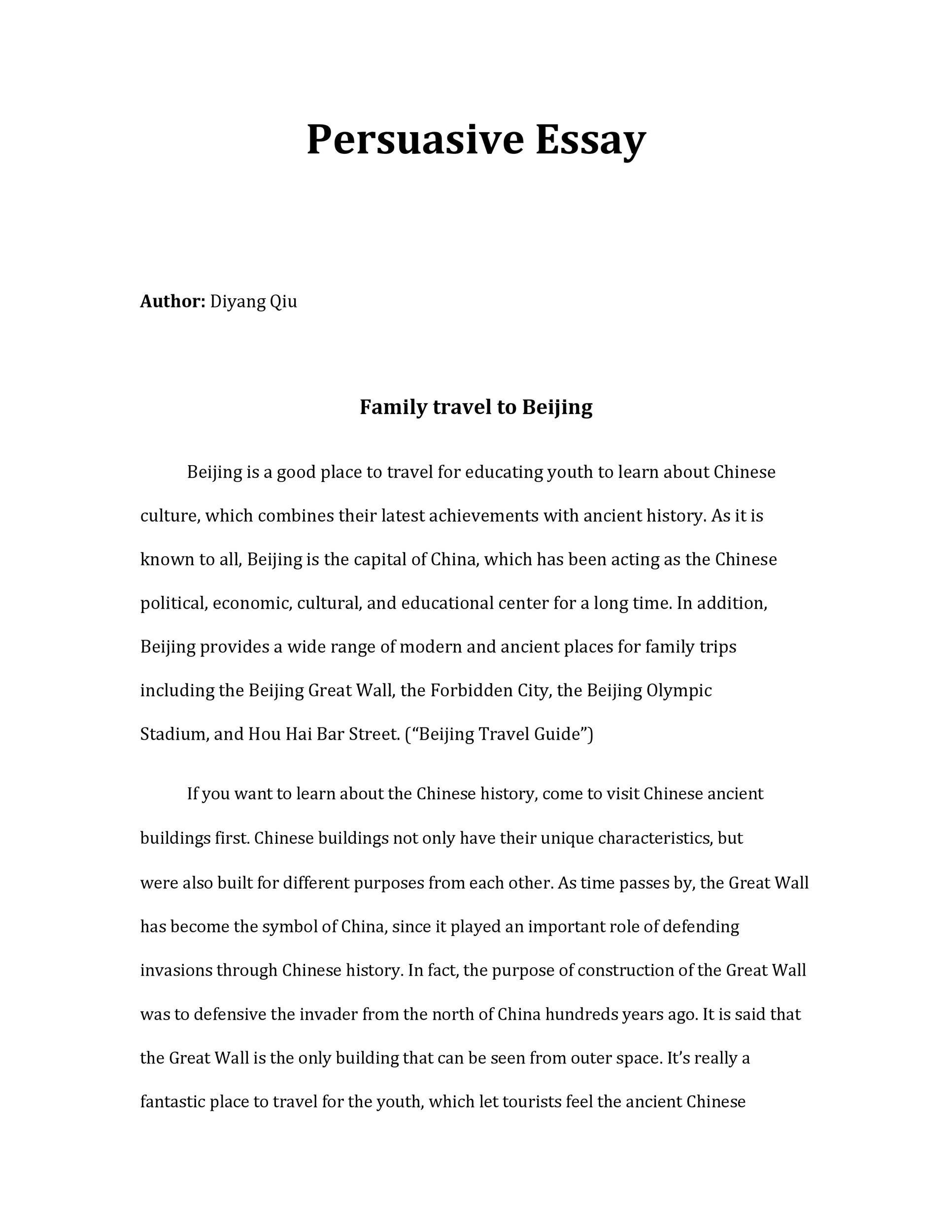 how many paragraphs does an persuasive essay have