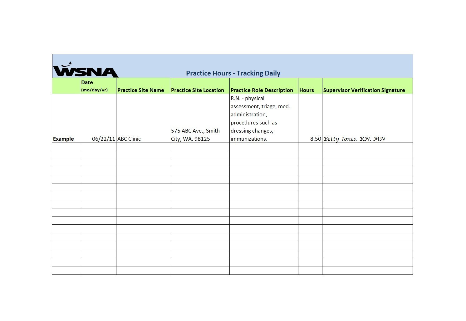 Excel Time Tracking Worksheet