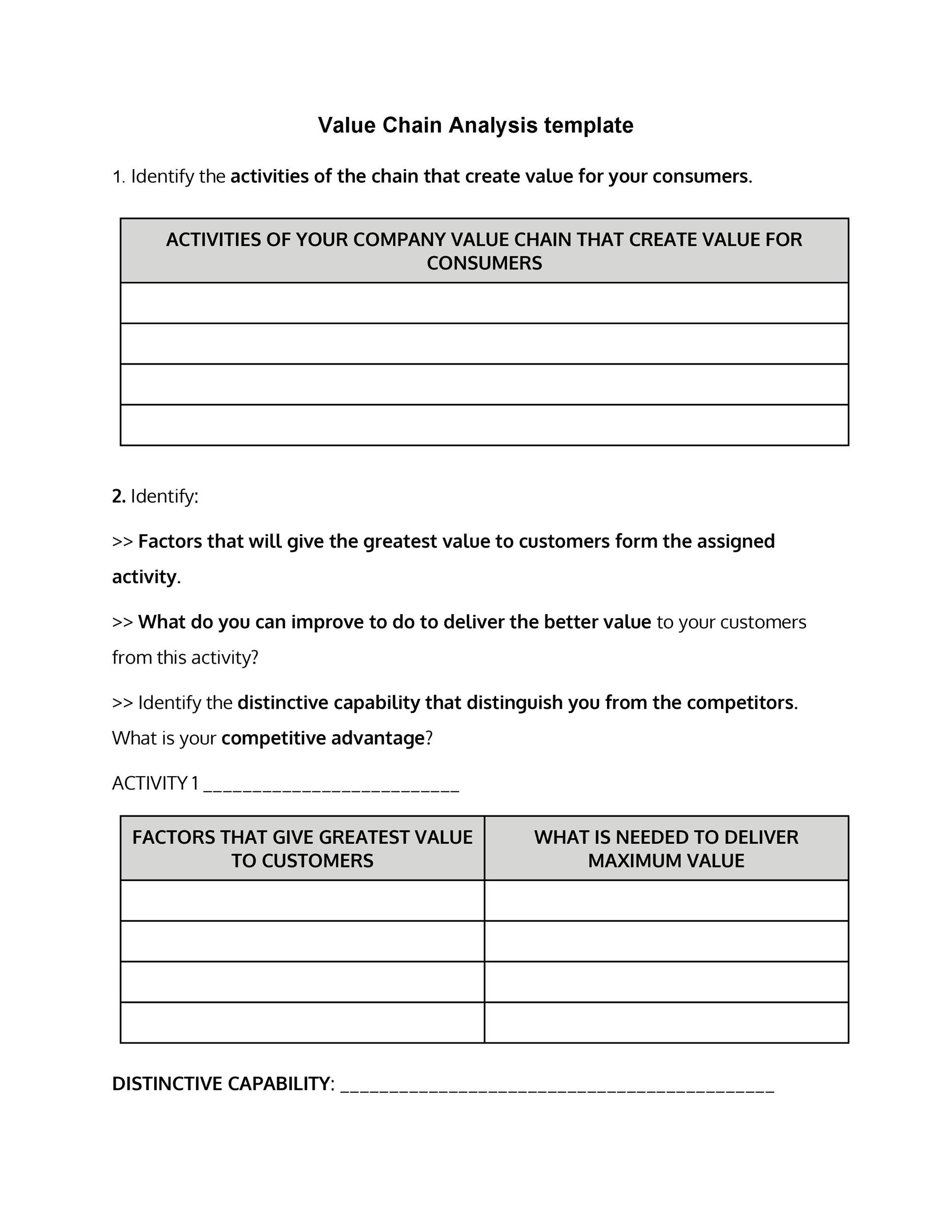 37 Effective Value Chain Analysis Templates (Word, Excel, PDF) ᐅ