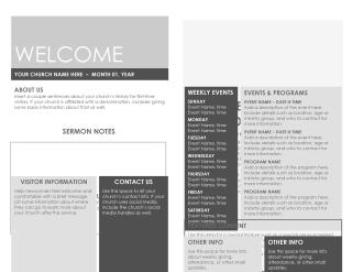 33 Free Church Bulletin Templates (+Church Programs) ᐅ TemplateLab