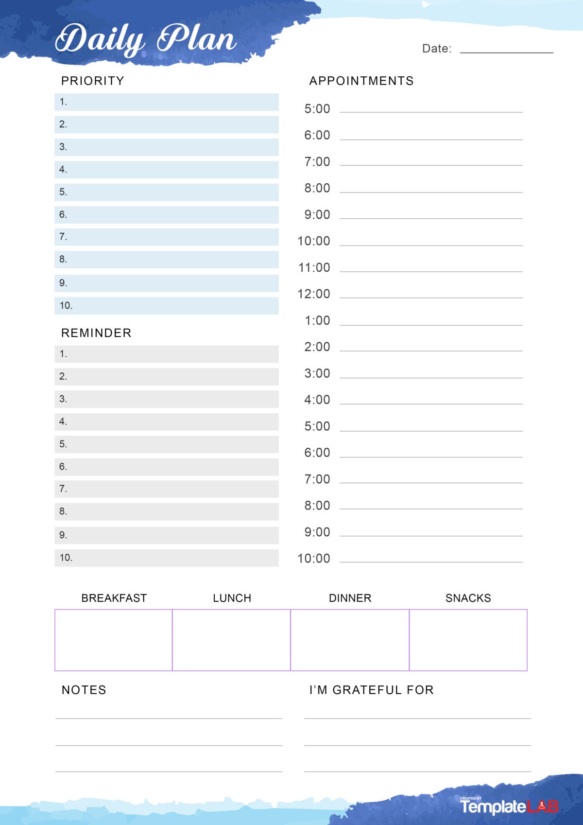 Schedule Template Free