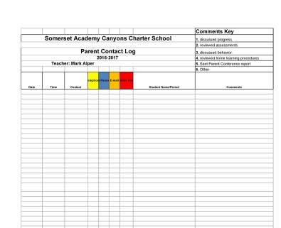 50 Editable Parent Contact Logs (Doc, Excel & PDF) ᐅ TemplateLab