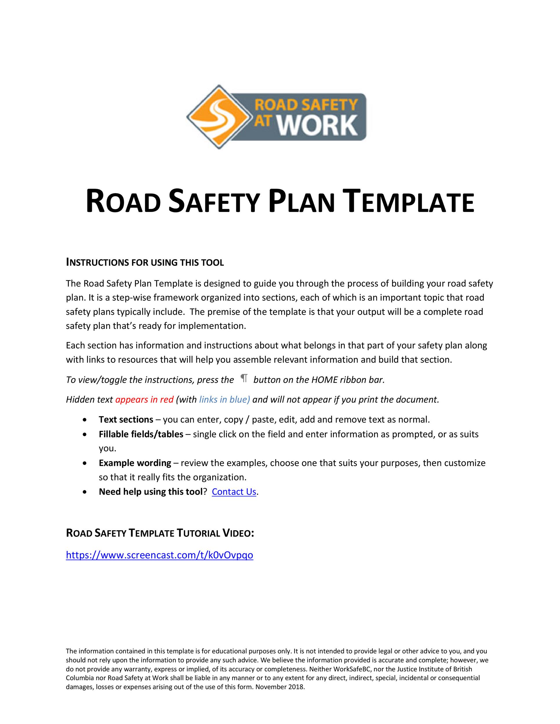 46 Great Safety Plan Templates (Construction, Site Specific, Patient