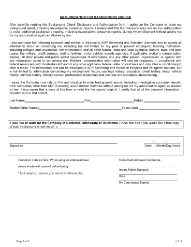 47 Free Background Check Authorization Forms ᐅ TemplateLab