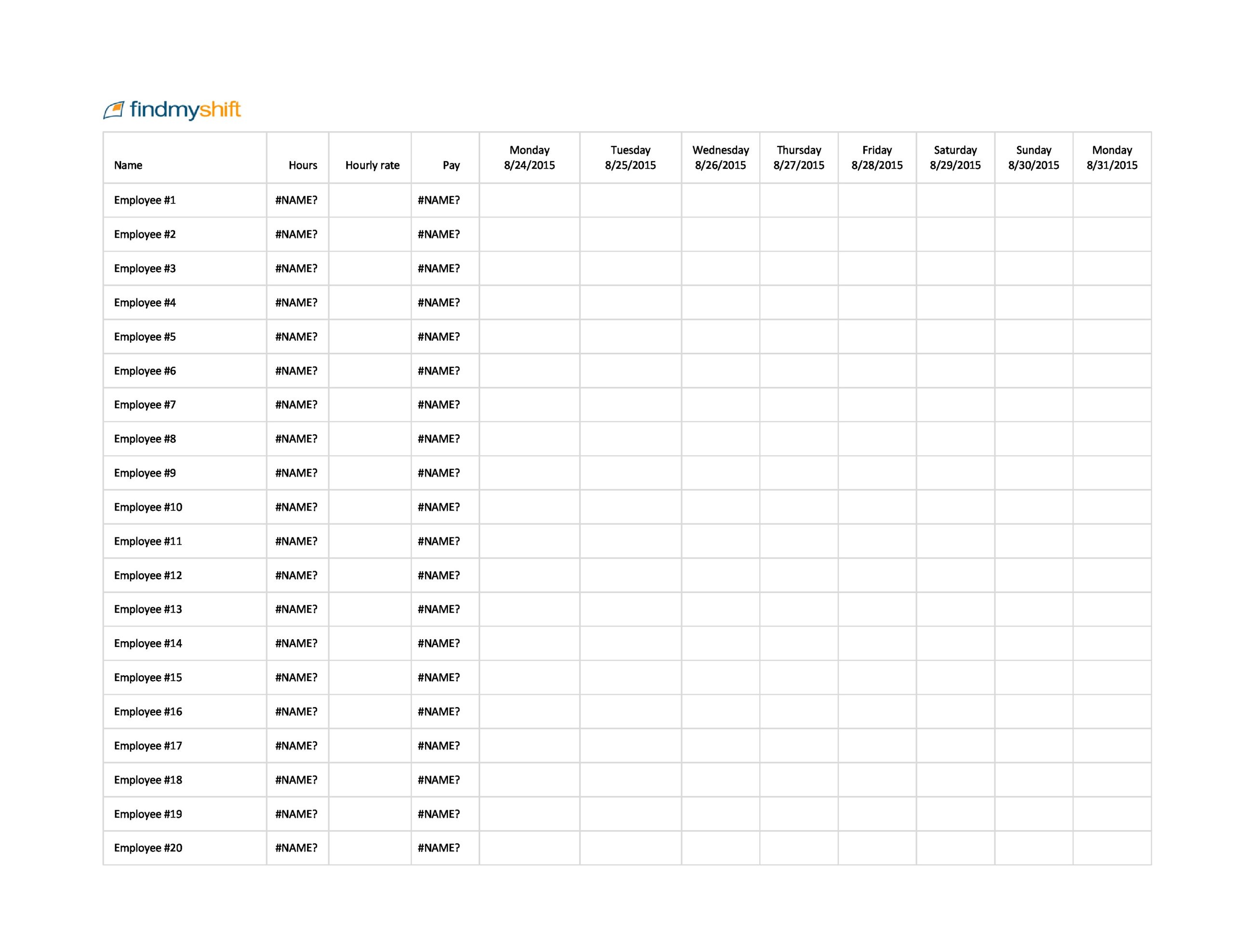 Best Excel Schedule Template