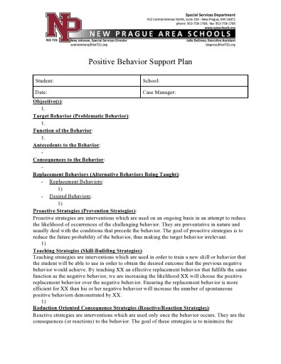 47 Useful Behavior Plan Templates (BIP Examples) ᐅ TemplateLab