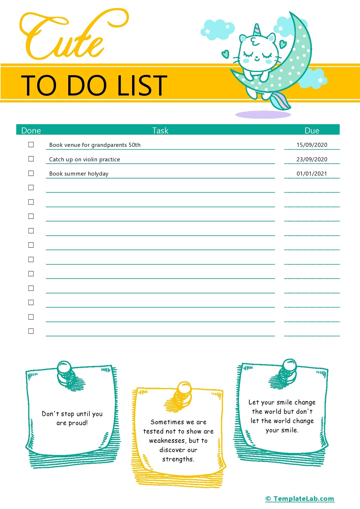 Microsoft Word To Do List Template