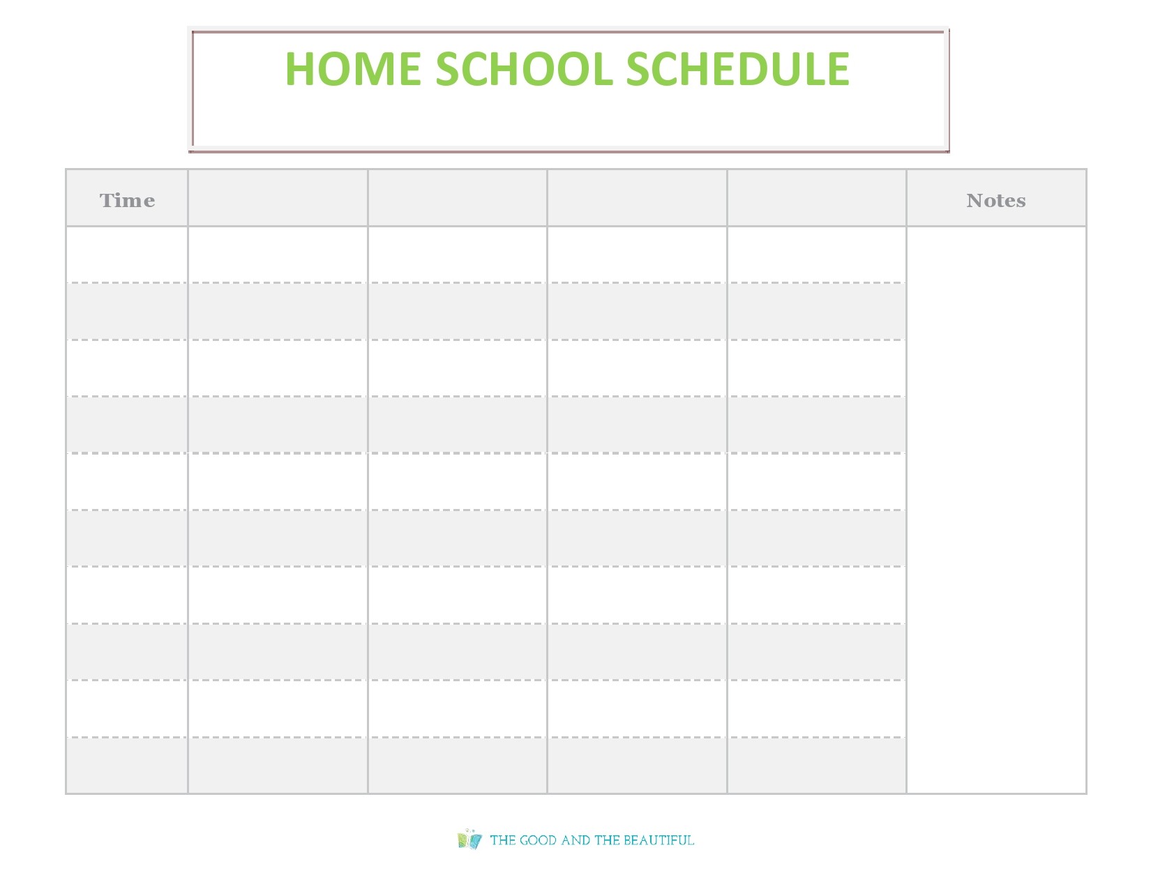 35 Editable Homeschool Schedule Templates [FREE]