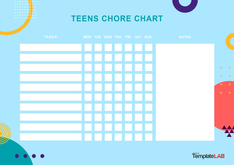 23 FREE Chore Chart Templates for Kids ᐅ TemplateLab