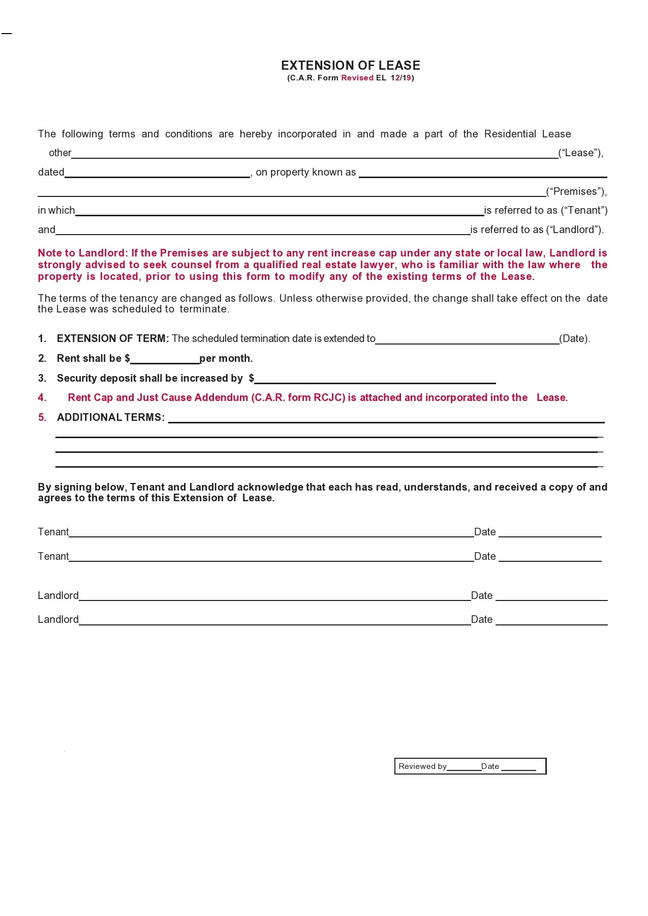 43 Best Lease Extension Addendum (+ Renewal Agreements)