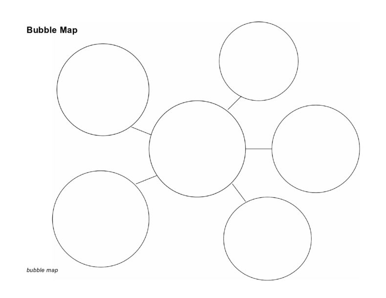 Printable Blank Bubble Map