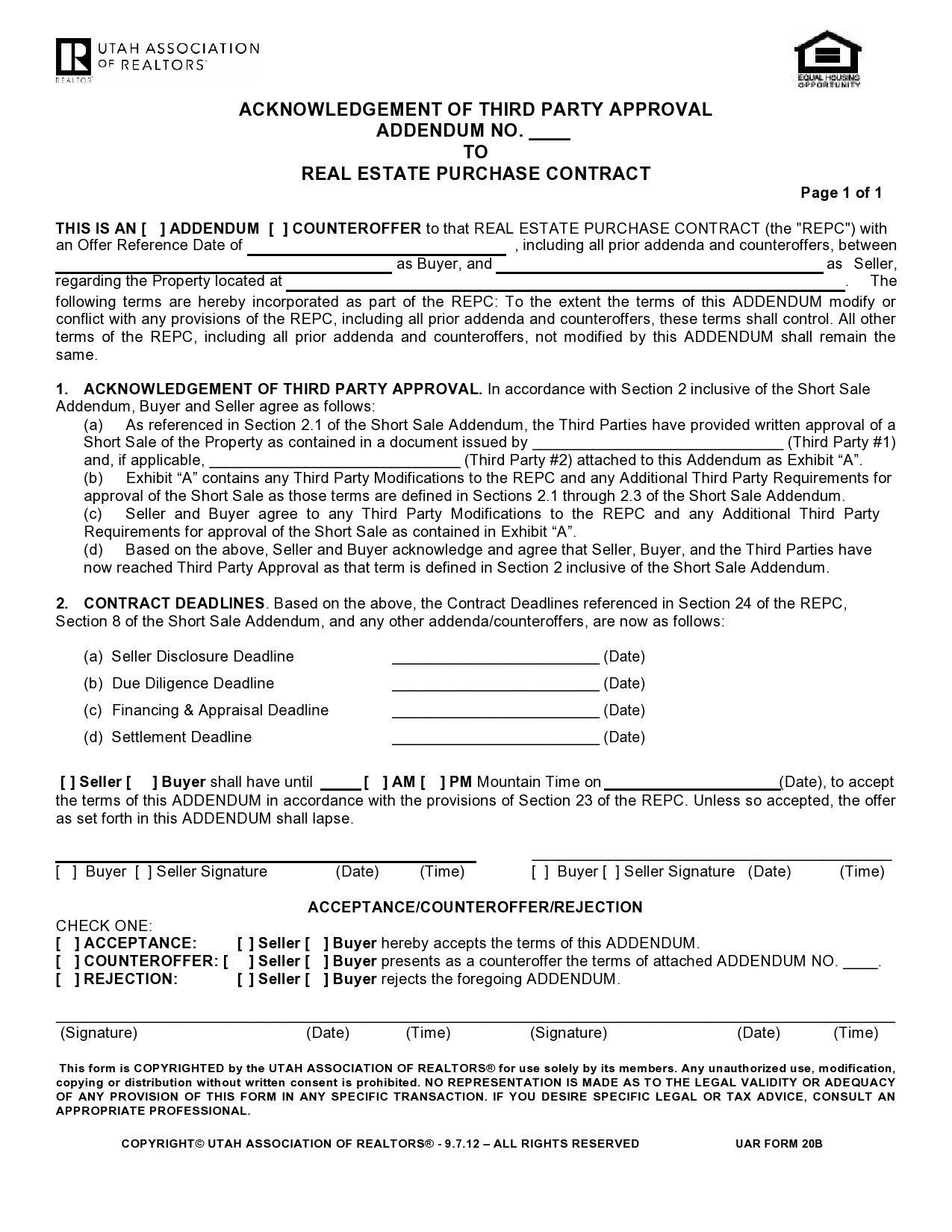26 Third Party Financing Addendum Examples ᐅ TemplateLab