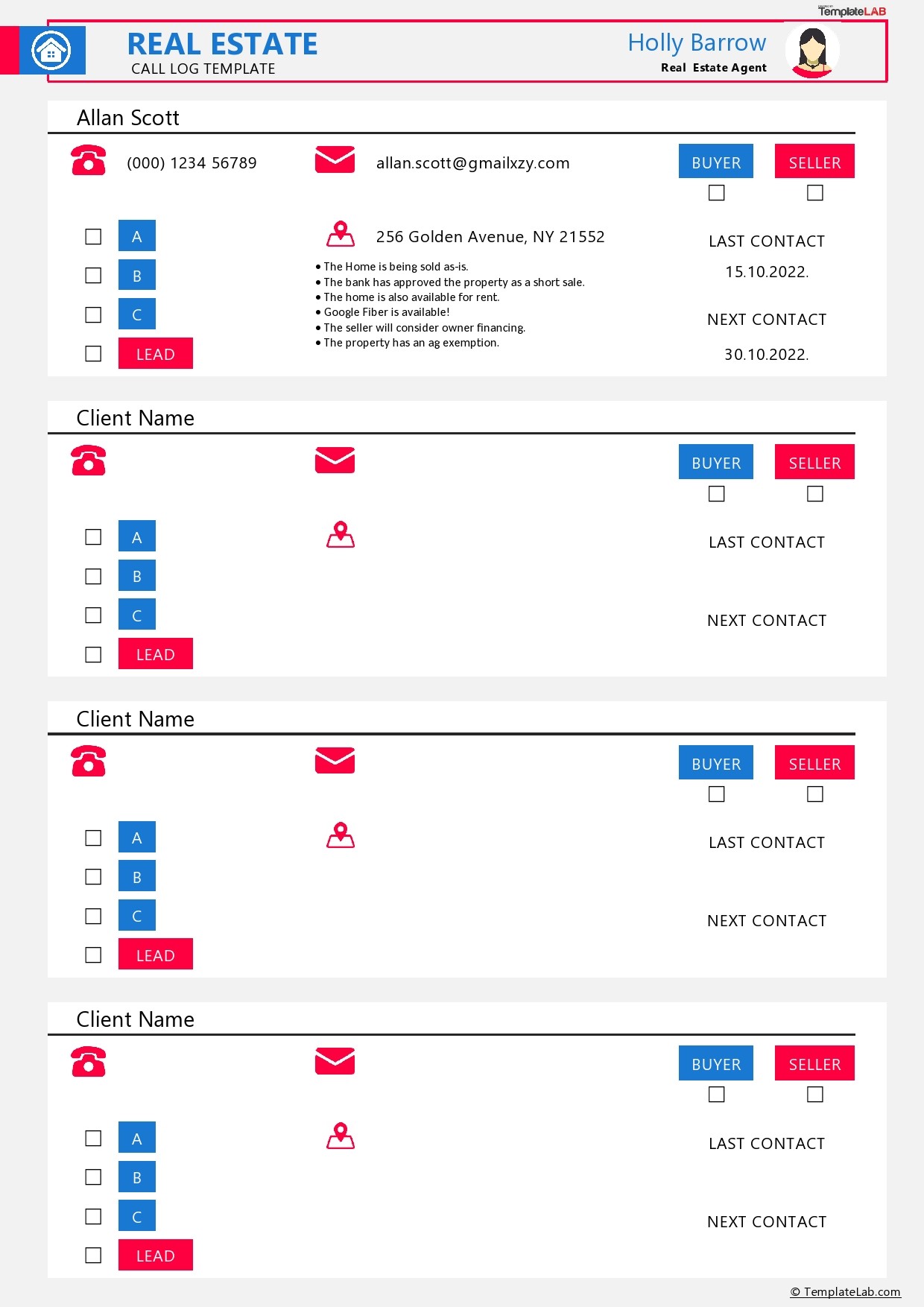 20+ Printable Call Log Templates [Word,Excel,PDF] TemplateLab