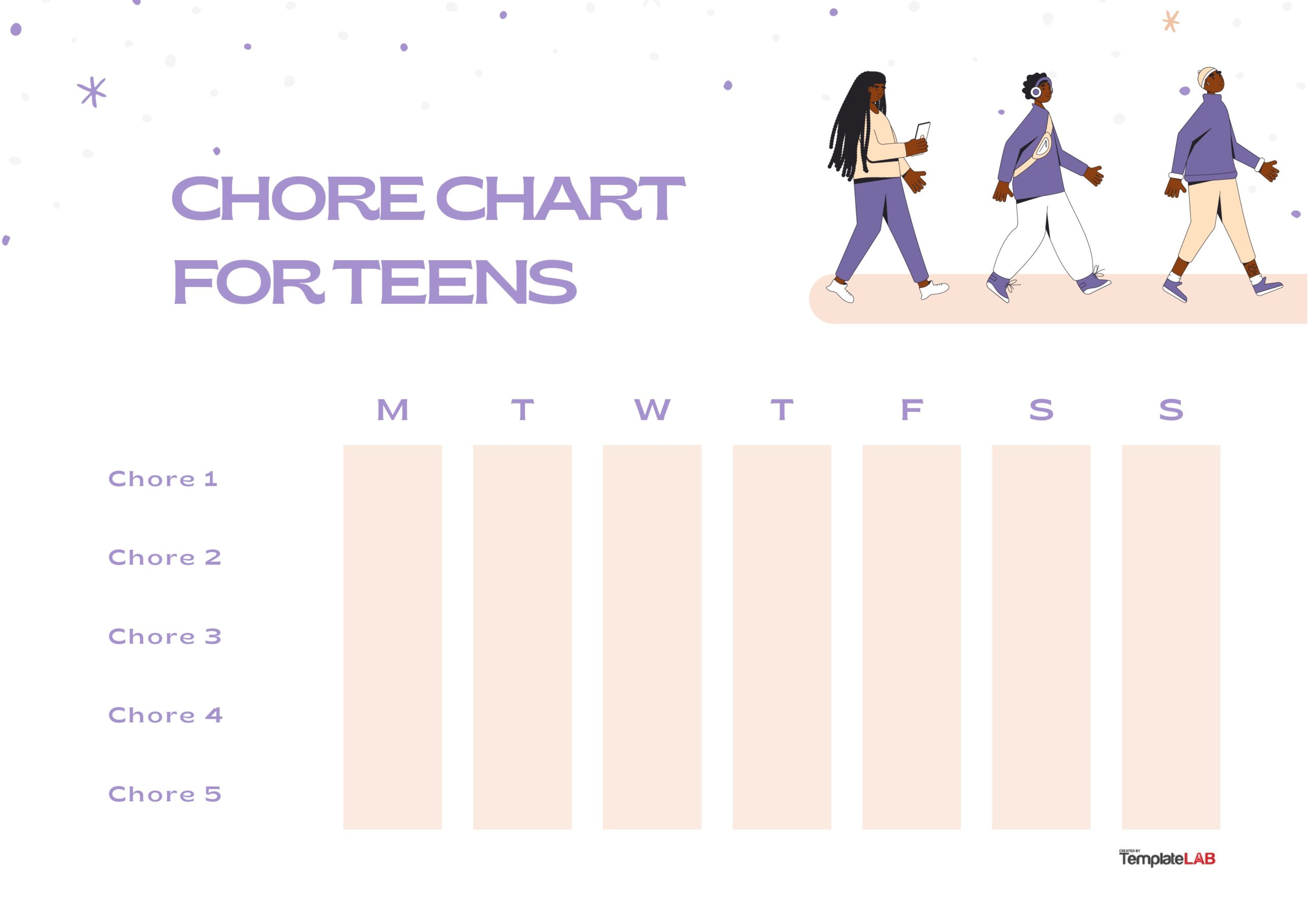 Chore Chart For Teens