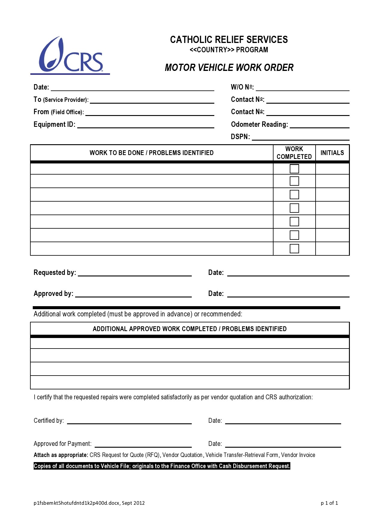 Photography Order Form Template