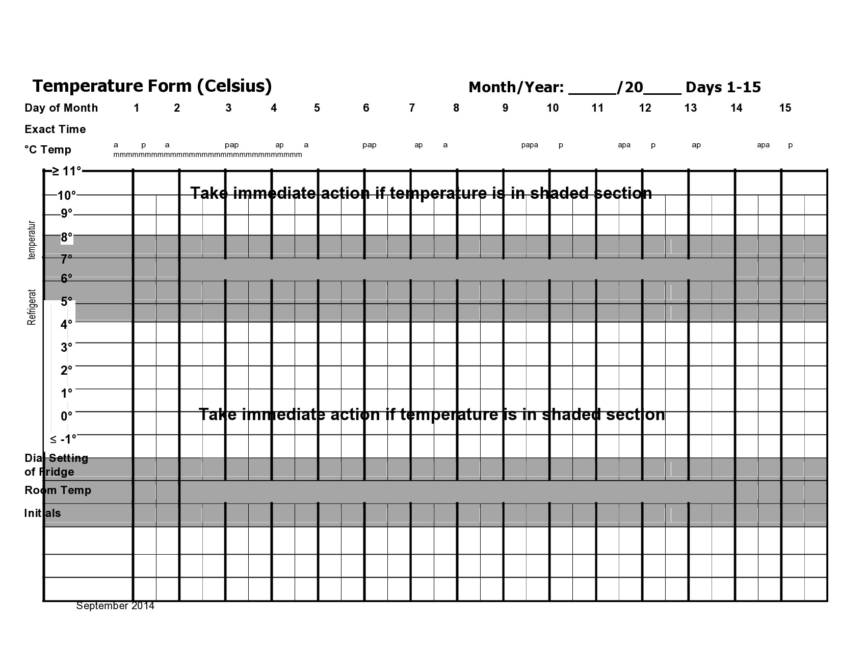 40 Printable Temperature Log Sheets (Word, Excel, PDF)