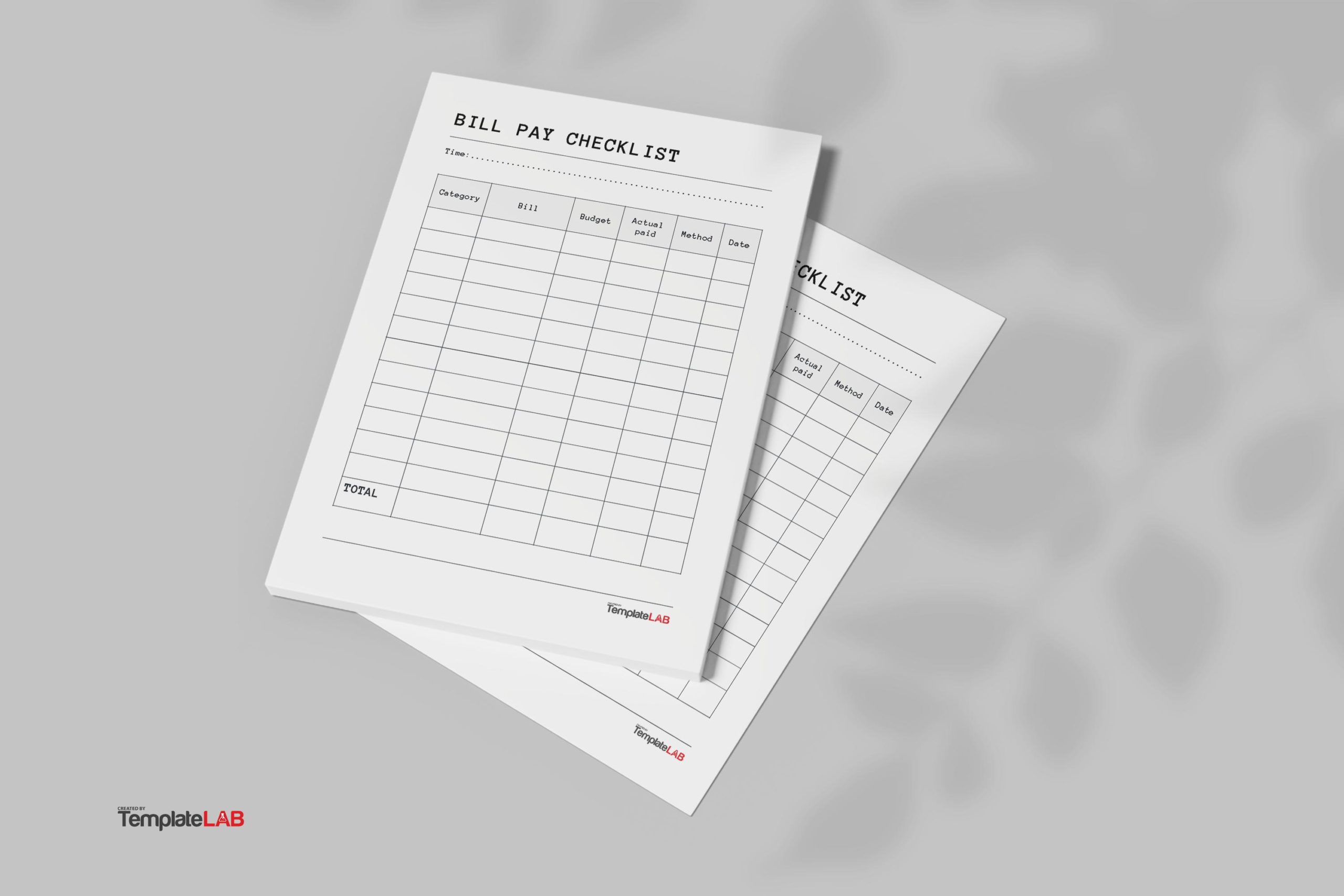 20 Free Bill Pay Checklists & Bill Calendars (PDF, Word & Excel)