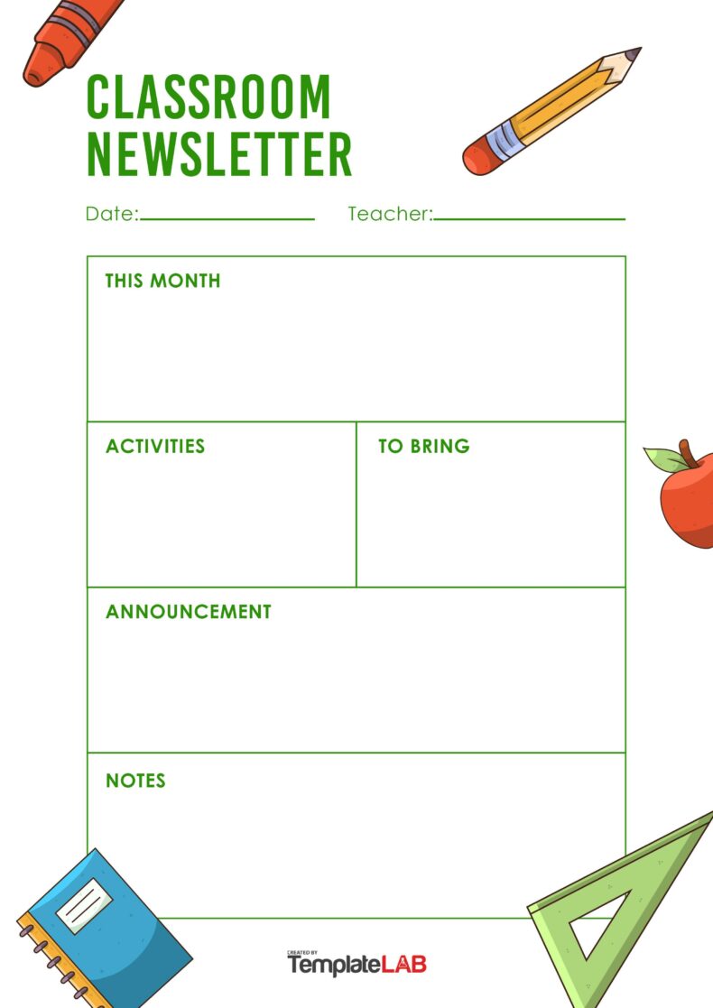 19 Creative Preschool Newsletter Templates (FREE)