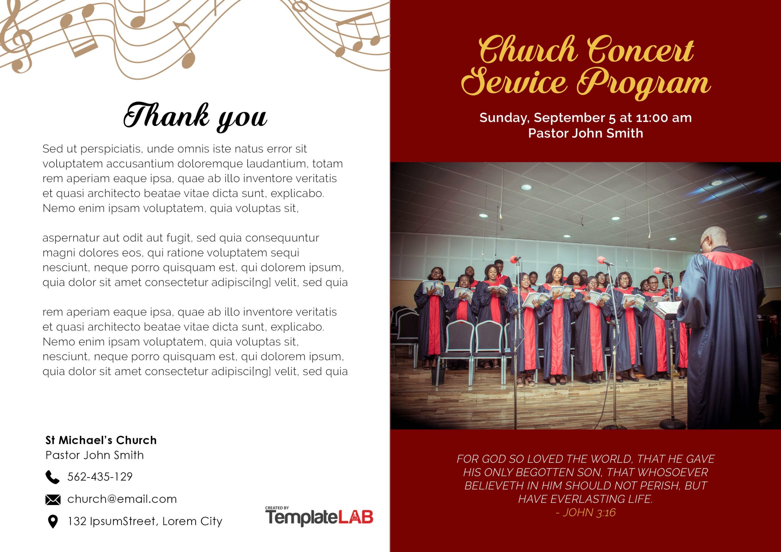 Church Sunday Program Templates