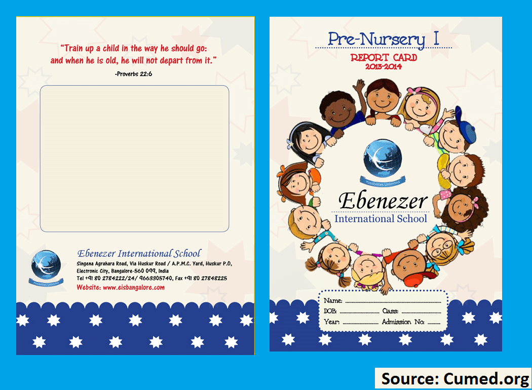Pre Nursery Report Card On Behance Report Card Ideas High School