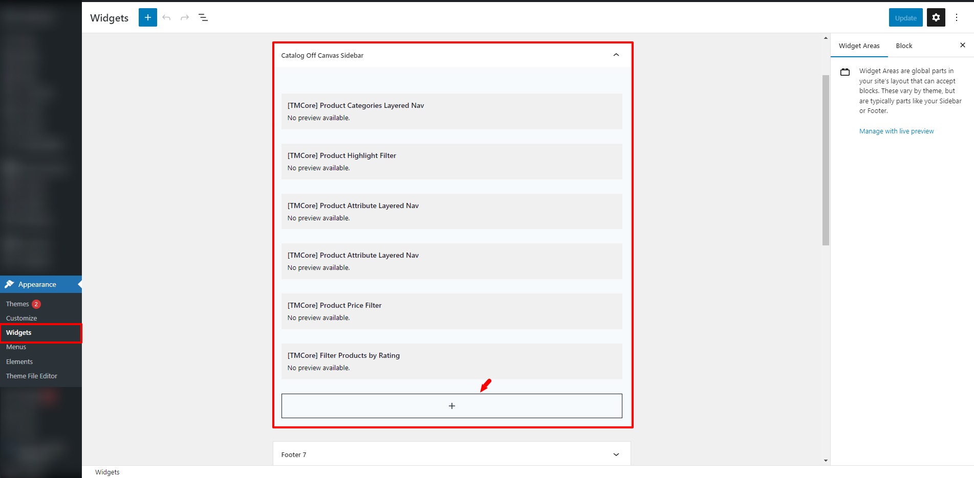 Catalog Off Canvas Sidebar WordPress Documentation TemplateMela