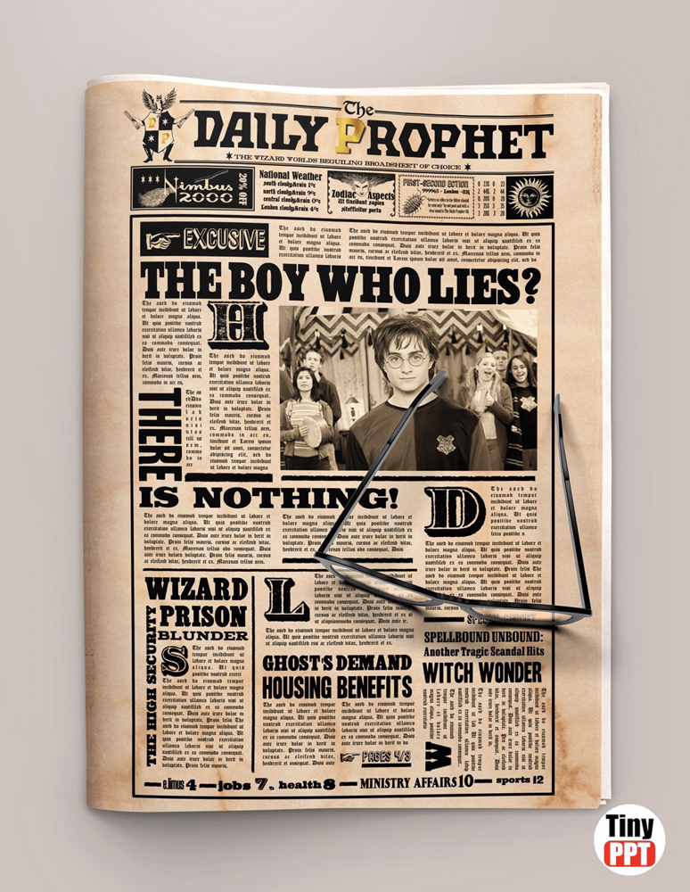 Printable Harry Potter Newspaper Template TinyPPT