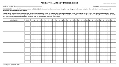 38 Free Printable Medication Administration Record Sheets PDF DOC Take