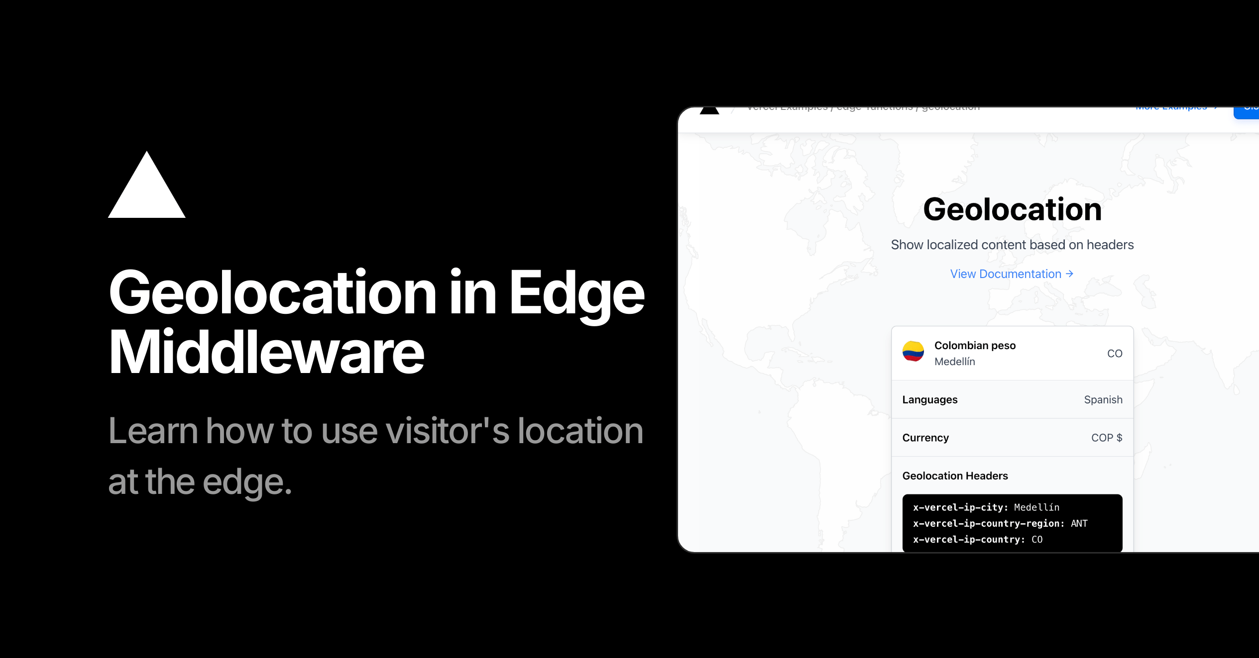 Geolocation in Edge functions Vercel