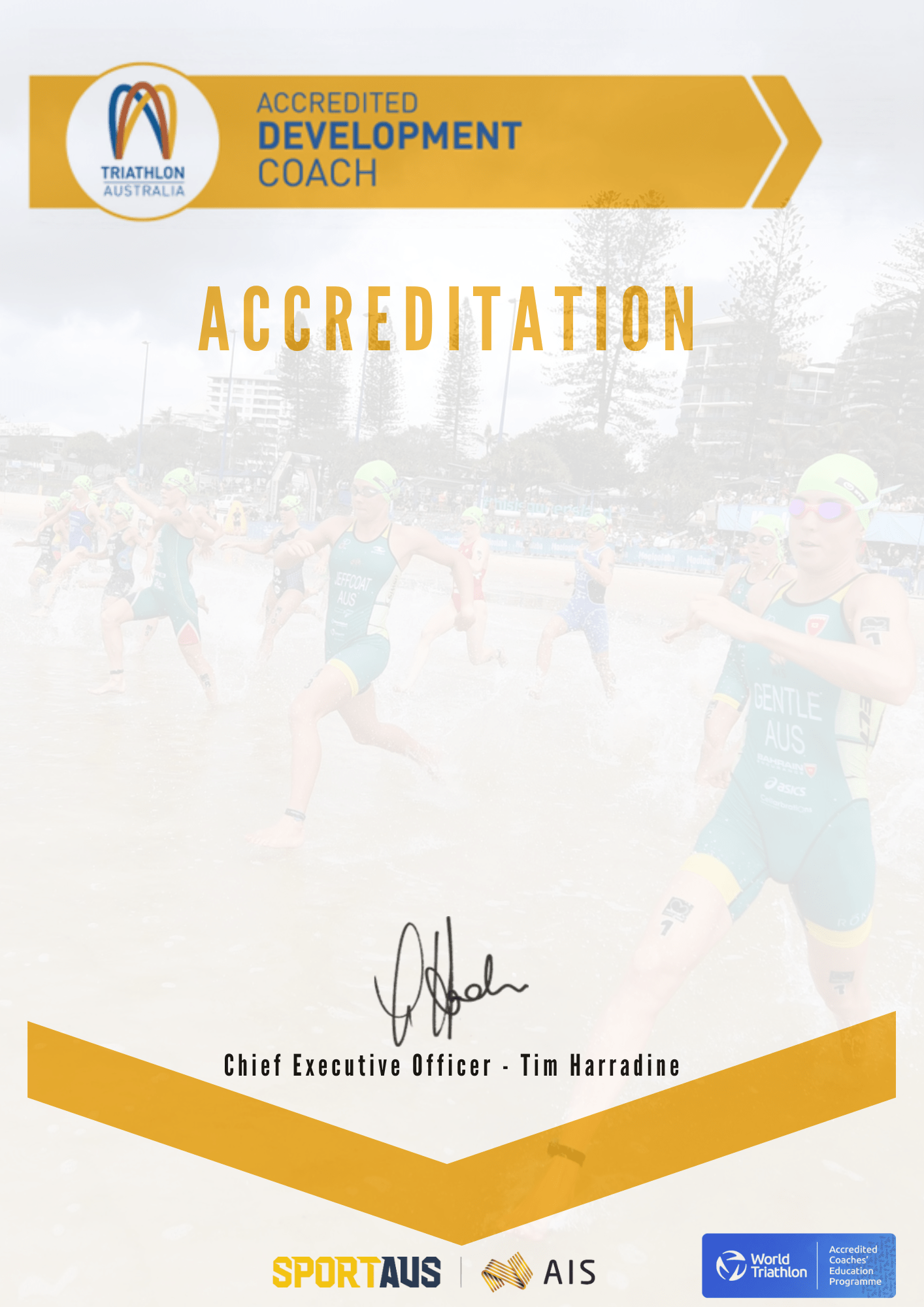 Coach Accreditation Certificate Volunteer Development Coach 202223
