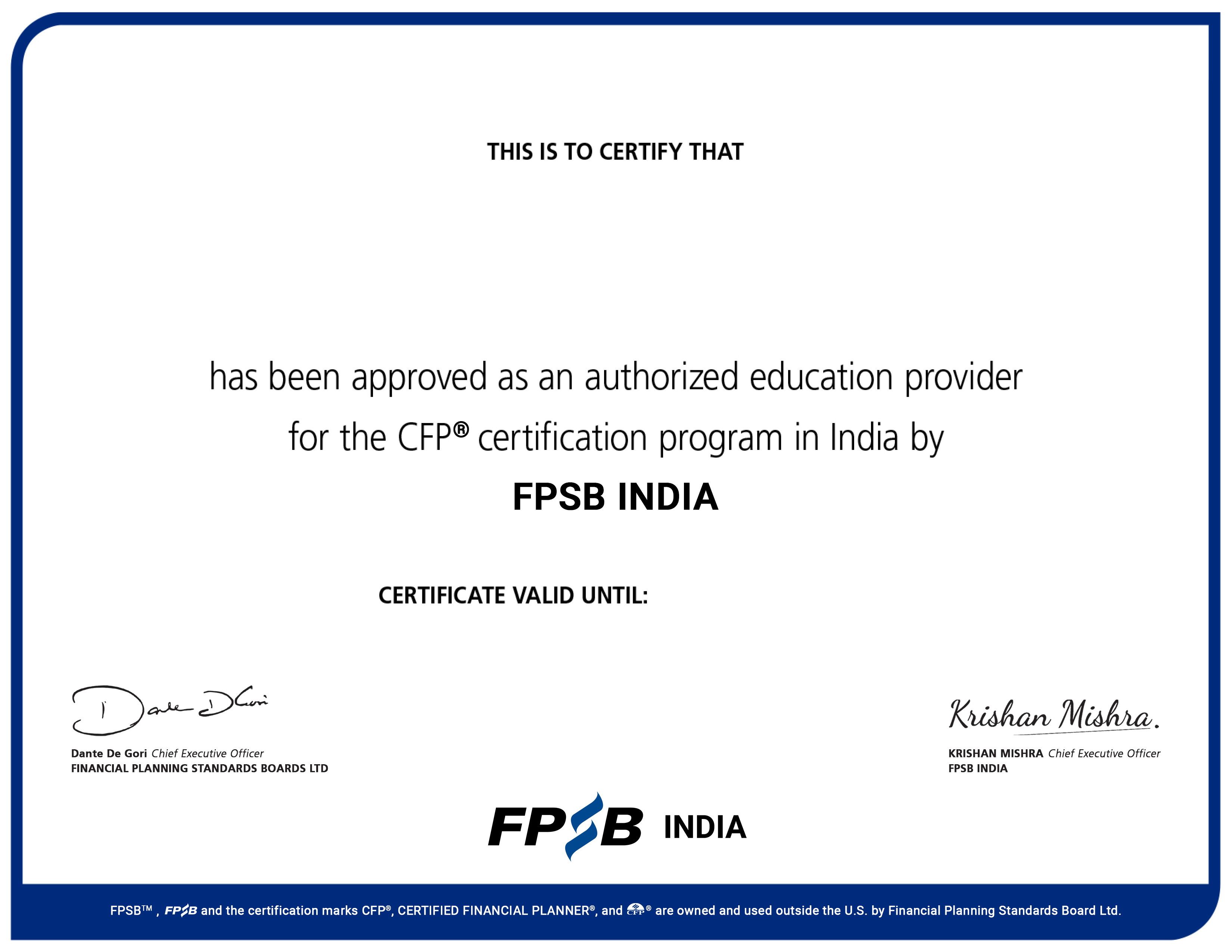 FPSB India Credentials • Accredible • Certificates, Badges and Blockchain