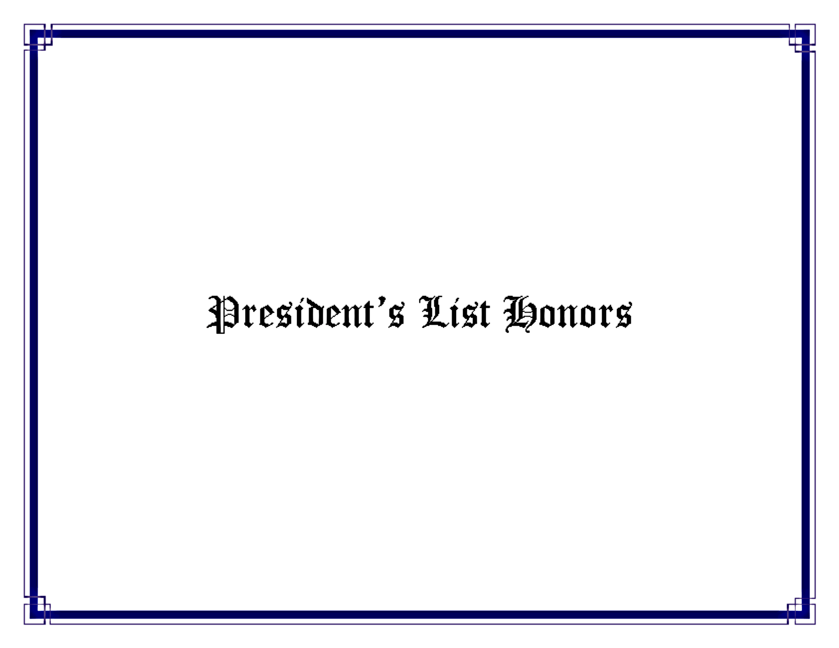 President's List • Purdue University Global • Accredible • Certificates