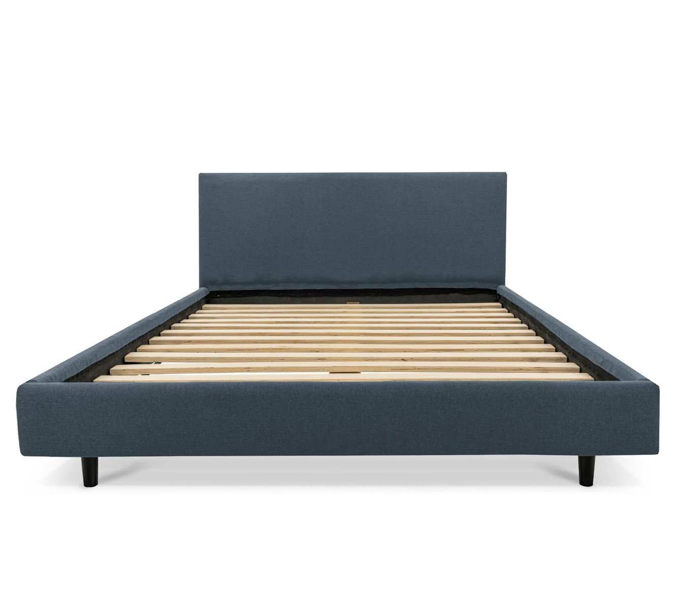 Bed with mattress underneath