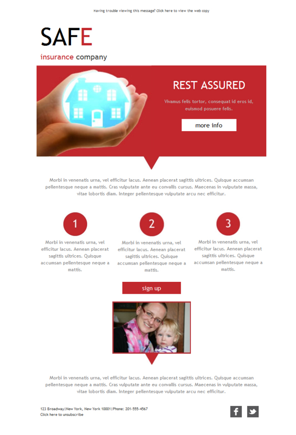 Insurance Agency Safe Email template free for download